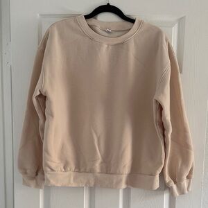 Elegant Beige Crew Neck Sweater